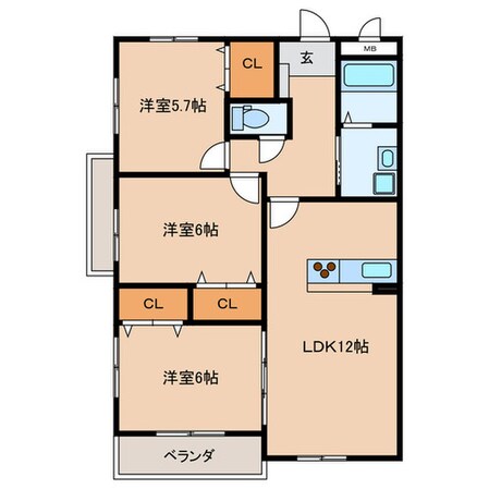 プレステージ加奈陀Ⅲの物件間取画像